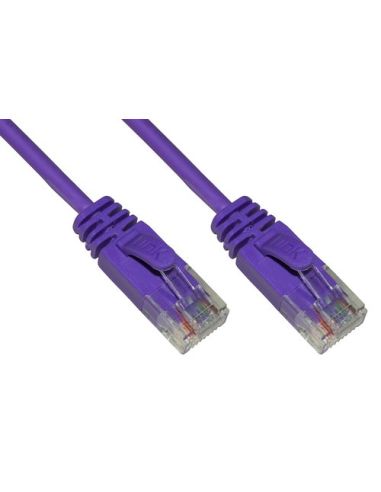 Cavo Rete Categoria 6 Non Schermato Utp Colore Viola Halogenfree Mt 0,5 Slim