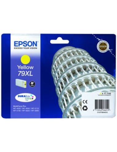Ink Epson C13t79044010 Giallo Torre Di Pisa (Taglia Xl) X Wf-5110Dw Wf-5190Dw Wf-5620Dwf Wf-5690Dwf Wf-4630Dwf Wf-4640Dtwf