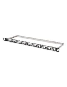 Patch Panel 19 Digitus Schermato 24 Port Per Connettori Keystone (Vuoto) Per Reti Categoria 5E, 6 E 6A 1/2 Unita'