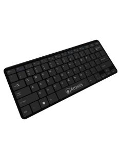 Tastiera Mini Atlantis P013-Lk-8840-Ub 78 Tasti Ultra Slim Usb Nero
