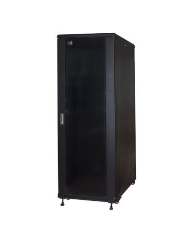 Armadio Rack 19 Per Reti 37U (A)1770, (L)600, (P)800 Colore Nero Porta Vetro