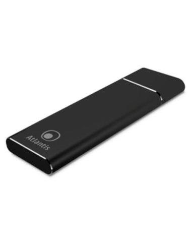 Box Esterno Atlantis A06-M2-Nvme-01 Usb 3.1 Tipo C Per Ssd Di Tipo M2.Nvme Dim: 80,60,42,30Mm Alloggiamento In Alluminio Nero