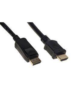 Cavo Adattatore Link Displayport Connettori Dp 1.2 - Hdmi 1.4 4K Kx2k 30 Hz 1 Mt