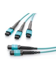 12-Fibre Om4 Multimode 3.0 Metre Hffr-Lseuroclass Eca Harness, Method B-Core, 12-Fibremale Mtp Connector To 0.5M Tails With