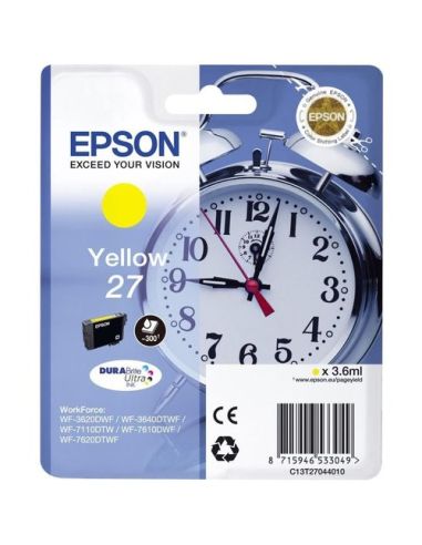 Ink Epson C13t27044012 Giallo Sveglia X Wf-3620Dwf Wf-3640Dtwf Wf-7110Dtw Wf-7610Dwf Wf-7620Dtwf Wf-7210Dtw Wf-7710Dwf Wf-7720Dt