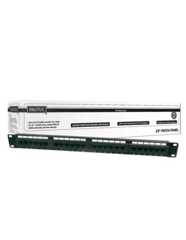 Patch Panel 19'' Digitus Non Schermato Utp 24 Porte 8 Poli Rj45 Per Reti Categoria 5E - 1 Unita'