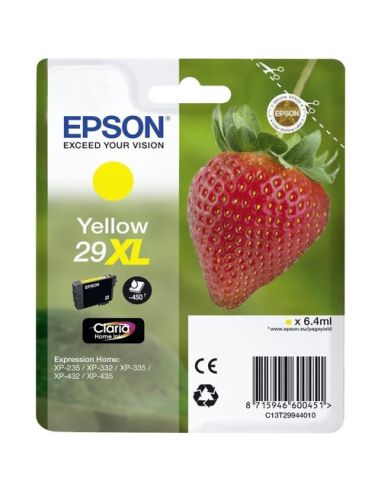 Ink Epson C13t29944012 Giallo (Taglia Xl) Fragola X Xp-255 Xp-245 Xp-332 Xp-335 Xp-432 Xp-342 Xp-345 Xp-442 Xp-445 Xp-452