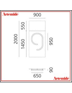 Artemide Alphabet Of Light Lampada Da Parete 'G' Lowercase E Solo Supporto 2