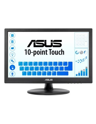 Monitor Asus Touch Screen Led 15.6 Wide Vt168hr 1366X768 5Ms 220Cd/M100.000.000:1 Hdmi 10Punti Multitouch