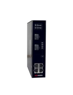 Switch Hikvision Industriale Unmanaged Din, 4 Porte  Poe 10/100 2 Sfp Uplink 1000, 802.3Af/At Alim. Non Incluso- Ds-3T0306p