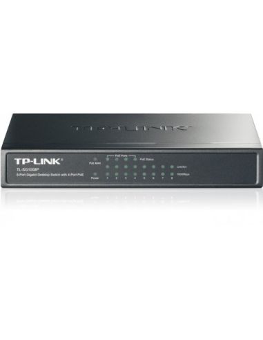 Switch Tp-Link Tl-Sg1008p 8P 10/100/1000Mbps Rj45 4P Poe