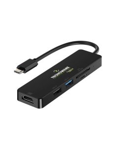 Docking Station Tecnoware Hub Usb-C 5 In 1 Adapter: Hdmi  Usb2.0 Usb3.0Card Slot Sdxc E Micro Sd - Fhub17693