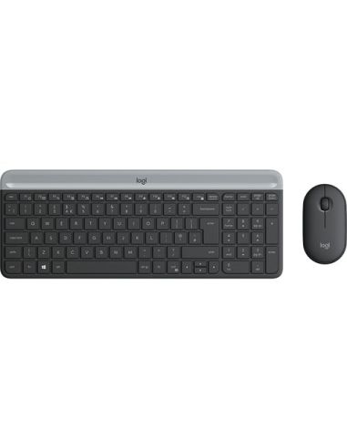 Tastiera LogitechMouse Wireless Desktop Mk470 Combo Usb Ultrasottili Colore Grafite 920-009196