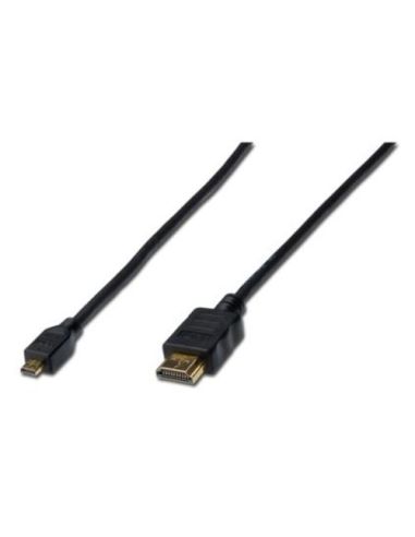 Cavo Micro Hdmi/Hdmi Digitus M/M High Speed Con Ethernet, Da Tipo Micro D A Tipo A - 1Mt