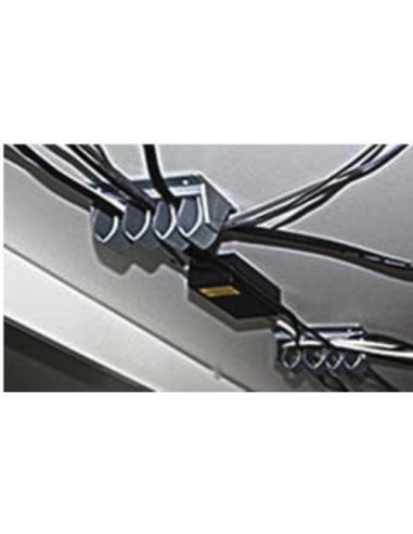 Supporto Passacavi 3 Vie Colore Nero Completo Di Viti Fissaggio Dim.9X6,6X4