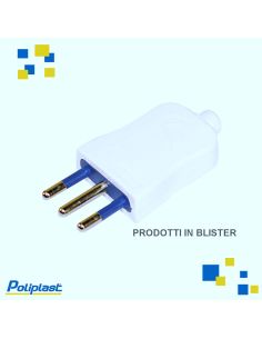 Eletta Spina Dritta 2Pt 10A 250V Bianca Bl