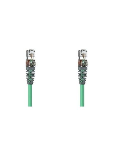 Cat 6A 3M Stranded 4 Pair Rj45 Blade Patch Cord Green Lshf/Lszh Iec 332.1 Sheathed Cable With Grey Boots