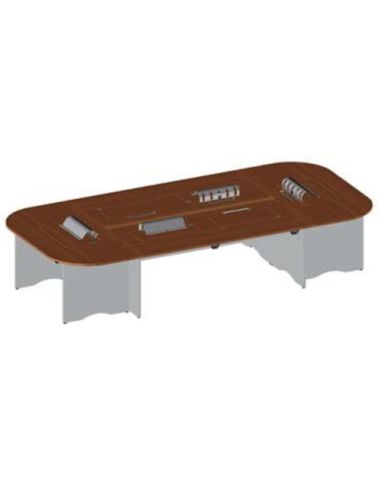 Isola Riunioni Multimediale  6 Posti Con Sistema Rotante A Scomparsa X Nb E Tbt, Botole Blindate - Bsx0281f Dim.323X154x74