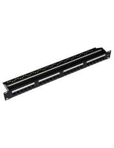 Patch Panel 19'' Link Non Schermato Utp 24 Porte 8 Poli Rj45 Per Reti Categoria 6 - 1 Unita' Nero
