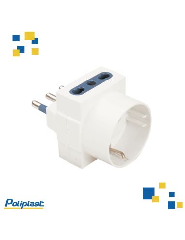 Adatt.Triploschuko Spina 16A Presa10/16A