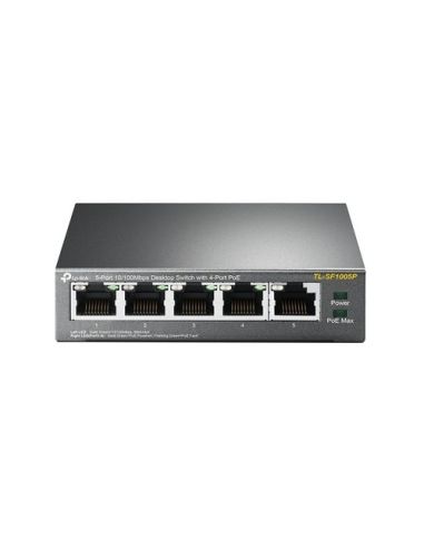 Switch Tp-Link Tl-Sf1005p 5P Lan 10/100M Di Cui 4 Poe (Fino A 58W)