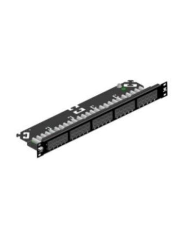 Pannello Di Permutazione Telefonica Non Schermato A 50 Porte Rj45 Precaricato 1U Rack Colore Nero