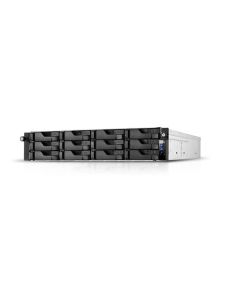 Asustor Nas 2U Rack 12 Bay, Intel Atom C3538 4Core, 8Gb (128Gb Max) , 2.5 Gbe X2, Usb 3.2 X4, 2X350w .. As6512rd
