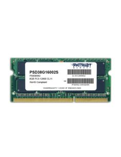 Ddr3 X Nb So-Dimm Patriot 8Gb 1600Mhz  - Psd38g16002s