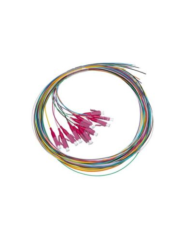 Set 12 Cavi Pigtail Fibra Ottica Colorati Connettori Lc Om4 Simplex 2 Mt