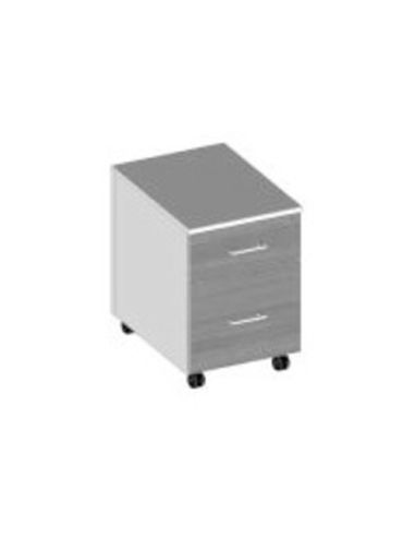 Cassettiera Su Ruote 2 Cassetti Metallo,Vaschetta, Serratura Centralizzata, Sistema Antiribaltamento.  - Esx0404f Dim.40X55,3X57