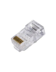 Link Confezione 100 Connettori 8 Poli Cat 6 Utp Non Schermato Rj45 Per Cavo Flessibile