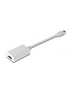 Cavo Adattatore Digitus Displayport/Mini Dp - Hdmi Tipo A  M/F, 15Cm, Bianco