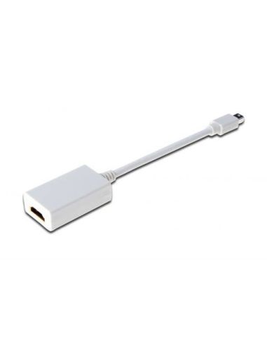 Cavo Adattatore Digitus Displayport/Mini Dp - Hdmi Tipo A  M/F, 15Cm, Bianco