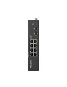 Switch Hikvision Industriale Hi-Poe Din 8P Gigabit  2 Uplink Gigabit Sfp Budget Poe 110W L2 Unmanaged - Ds-3T0510hp-E/Hs