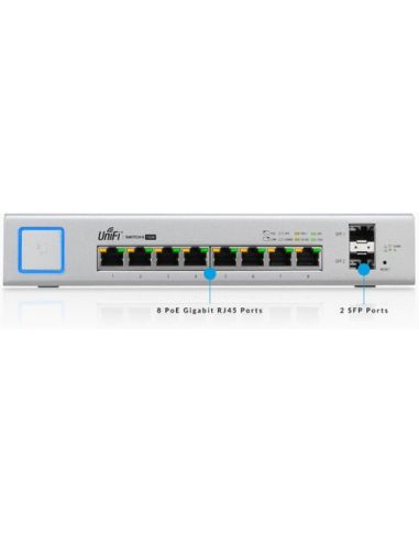 Unifi Ubiquiti Switch 8P Lan Gigabit, 150Watt Managed 2P Sfp -Supp. Poe - Us-8-150W