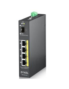 Switch Zyxel Industriale 5P Lan Gigabit Poe Zyxel Rgs100-5P-Zz0101f Unmanaged - (4P Poe, Erog. Fino 120W  1P Sfp) Ip30