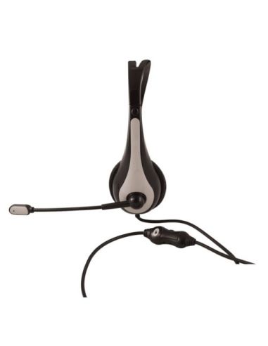 Cuffia Con Microfono Atlantis P003-Va5100-G Con Finitura In Abs Ed Inserto Grigio Canna Di Fucile