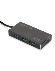 Hub Usb 3.0 Digitus 4 Porte Con Alimentatore Alloggiamento In Alluminio