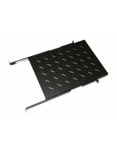 Ripiano Universale Per Armadio Rack Estraibile Su Binari Telescopici 1 Unita' Nero 650Mm.