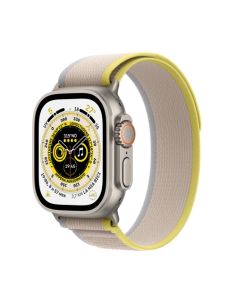 Apple Watch Mnhk3ty/A Ultra Gps  Cellular, 49Mm Titanium Case With Yellow/Beige Trail Loop - S/M