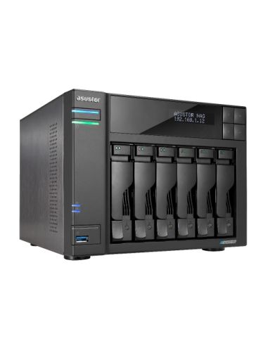 Asustor Nas Tower 6 Bay  4X M.2 Nvme , Intel Celeron N5105 Jasper Lake Quad-Core, 8Gb (16Gb Max) , 2.5 Gbe X 2, .. As6706t