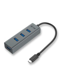 Hub Usb-C I-Tec C31hubmetal403 4 Porte Usb 3.0 Metal Black
