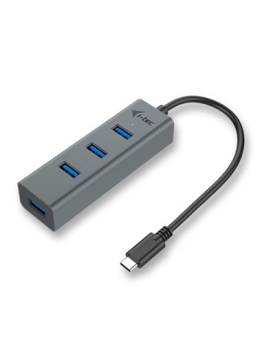 Hub Usb-C I-Tec C31hubmetal403 4 Porte Usb 3.0 Metal Black