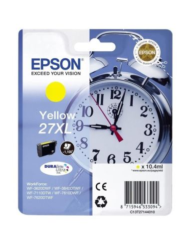 Ink Epson C13t27144012 Giallo Sveglia (Taglia Xl) X Wf-3620 Wf-7110Dtw Wf-7610Dwf Wf-7620Dtwf Wf-7210Dtw Wf-7710Dwf Wf-7720Dtwf