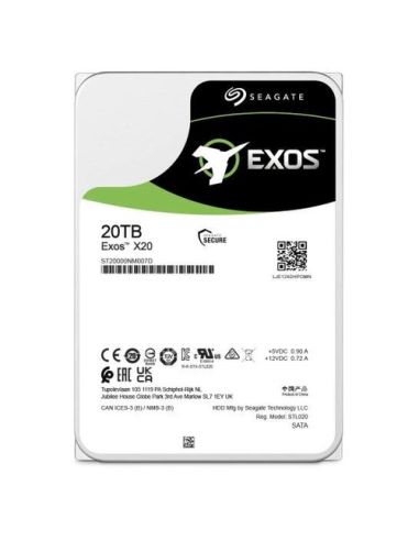 Hd Seagate Sata3 Exos X20 20Tb Gb 3.5 7200 Rpm 256Mb Cache - St20000nm007d