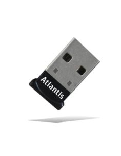 Adattatore Atlantis P008-Usb06h Mini Bluetooth 4.0Edr Classe-2 Connessione Wireless A 2,1Mbps-Supporto Dual Mode Bluetooth 3.0