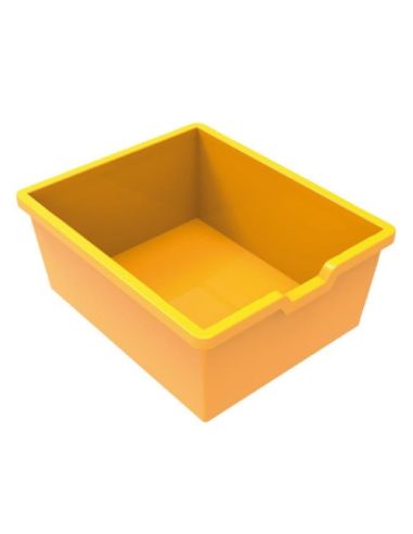 Cassettino In Plastica Altezza Cm. 15 Con Guide Di Scorrimento Giallo