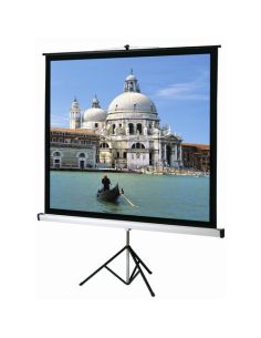 Schermo Proiezione A Cavalletto 240X200cm 1:1 Tela Satinata Ignifuga Modello Superior