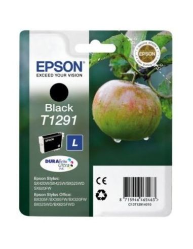 Ink Epson T129 Nero Mela-Tg L X Sx230 Sx235w Bx320fw Wf-7015 Wf-7515 Wf-7525 Wf-3010Dw Wf-3520Dwf Wf-3530Dtwf Wf-3540Dtwf