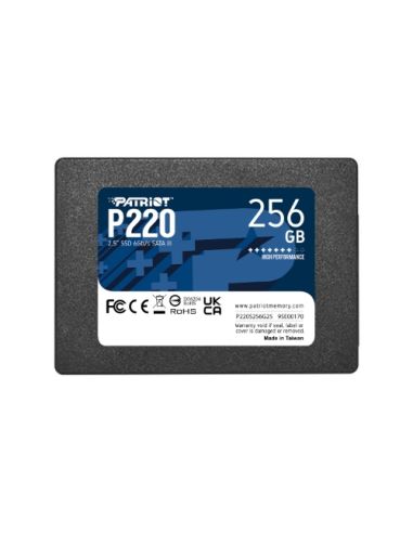Ssd Patriot 256Gb P220 2.5 Sata3 Read:550Mb/Write:490 Mb/S - P220s256g25